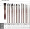 Artify Watercolor Brushes Professional, 14pcs Watercolor Paint Brush Set, Mixed Squirrel Hair - Balanced Spring & Water Absorption, Round/Flat/Filbert/Angled/Liner Tips, for Watercolor, Gouache